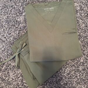 Olive Green mandala scrubs
